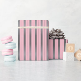Papier Cadeau Joli papier d'emballage rose et argent