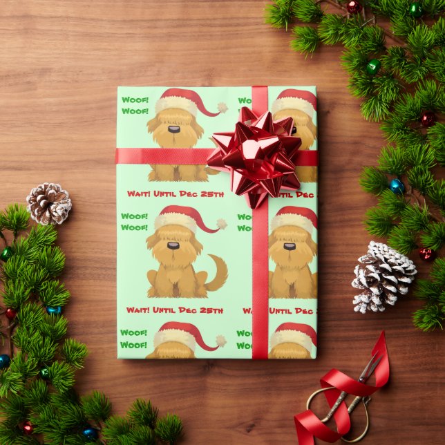 Papier Cadeau Joli Père Noël Puppy Christmas (Cadeau de vacances)