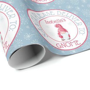 Papier Cadeau Joli Père Noël, veuillez livrer à votre gnome