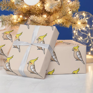 Papier Cadeau Joli perroquet à tête grise cartoon cannelle oisea