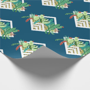 Papier Cadeau Joli Planteur de succulents géométriques