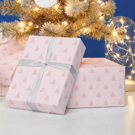 Papier Cadeau Joli rose rose pâle Joli Motif de Noël