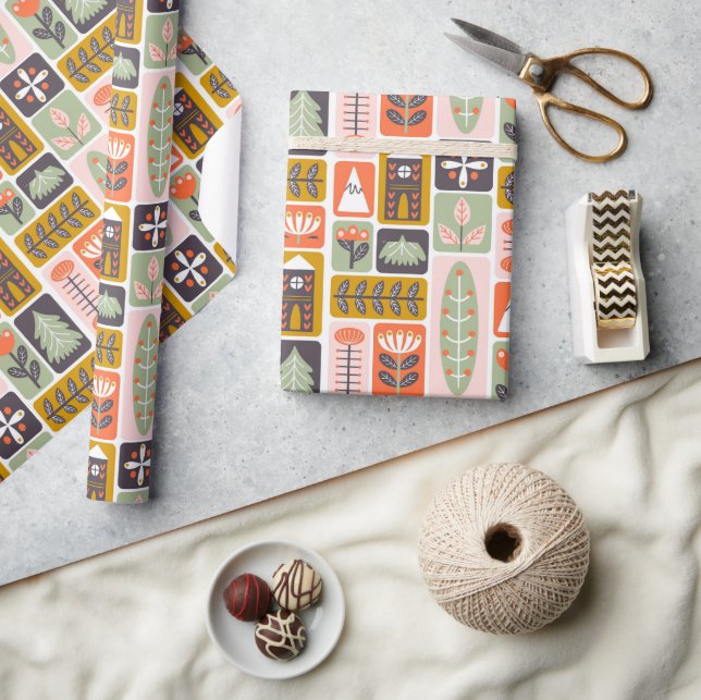 Papier Cadeau Joli style scandinave nature (Artisanat)