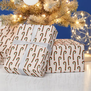 Papier Cadeau Joli Sucre de canne Motif Noël