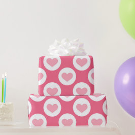 Papier Cadeau Joli Valentines Motif de coeur rose
