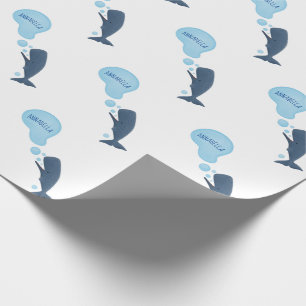 Papier Cadeau Jolie baleine à sperme soufflant bulles dessin