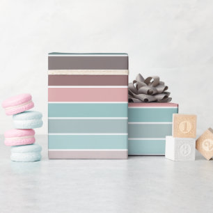 Papier Cadeau Jolie bande multicolore