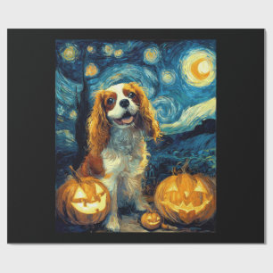 Papier Cadeau Jolie Cavalier King Charles Spaniel Chien Hallowee