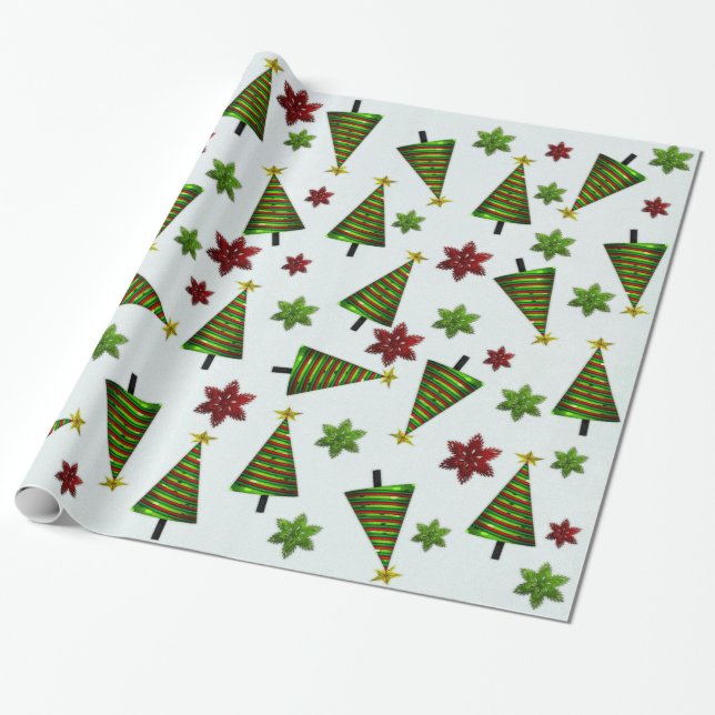 Papier Cadeau JOLIE DE WRAPPER Père Noël Whimsey Classique (Déroulé)