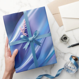 Papier Cadeau Jolie Fête des mariées bleu pourpre