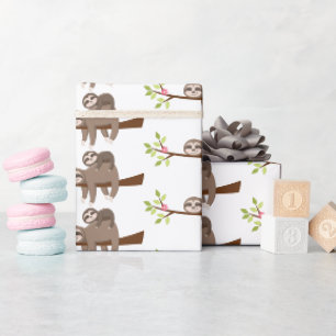 Papier Cadeau Jolie maman et bébé unisex enveloppement de paress