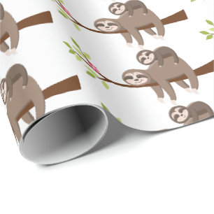 Papier Cadeau Jolie maman et bébé unisex enveloppement de paress