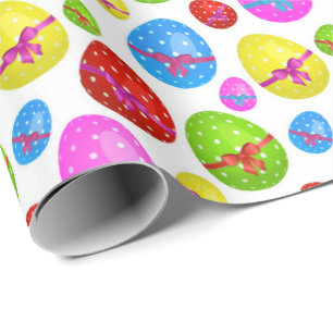 Papier Cadeau Jolie motif des oeufs de Pâques