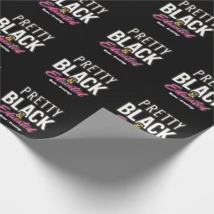 Papier Cadeau Jolie, Noire & Éduquée Célébrez la Fierté de l'Hér