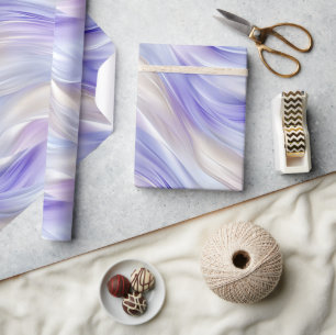 Papier Cadeau Jolie perle bleu violet perle blanc perles