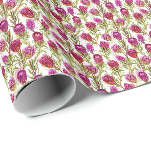 Papier Cadeau Jolie Protea Design 1 enveloppement cadeau
