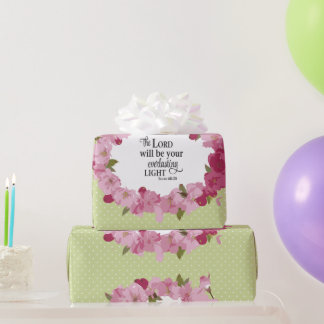 Papier Cadeau Jolie rose Fleurs chrétiennes Cadeau
