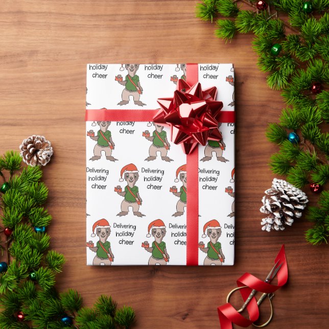 Papier Cadeau Jolie Sloth Mail Homme Noël (Cadeau de vacances)