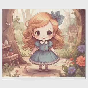 Papier Cadeau Jolies Aventures d'Alice au Pays des Merveilles Ar
