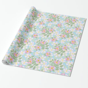 Papier Cadeau Jolies Dogroses roses sur papier d'enveloppement b