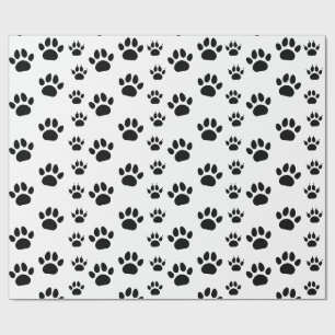 Papier Cadeau Jolies empreintes de patte de chat et de chien noi