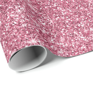 Papier Cadeau Jolies parties scintillantes de Faux de rose