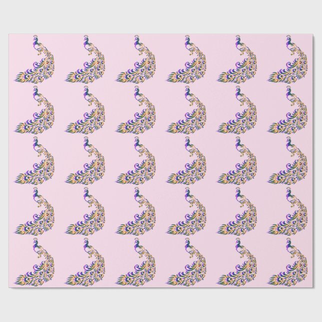 Papier Cadeau Jolies Peacocks (Plat)