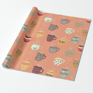 Papier Cadeau Jolies tasses de café