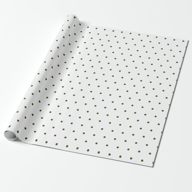 Papier Cadeau Jolis pois l Vert et blanc l Anniversaire (Déroulé)