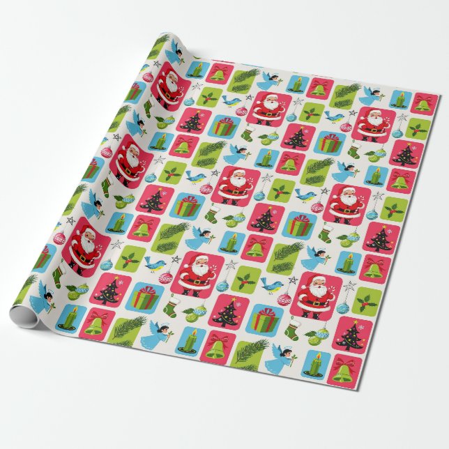 Papier Cadeau Jolly & Bright : Père Noël & Friends (Déroulé)