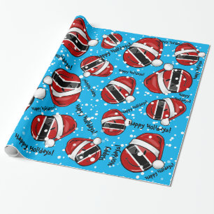 Papier Cadeau Jolly Trinidad Drapeau style Noël