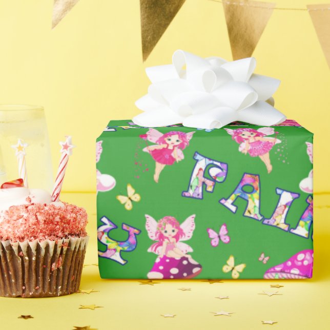 Papier Cadeau Jote Fairy motif (Fête d'anniversaire)
