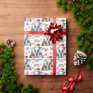 Papier Cadeau Jote Père Noël Elephant Kids Noël