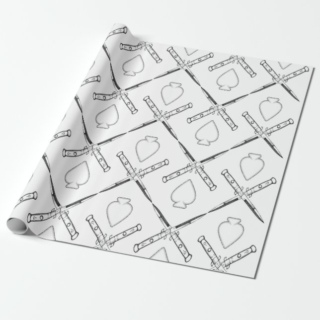 Papier Cadeau Jouer avec des couteaux V2 (Déroulé)