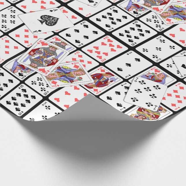 Papier Cadeau Jouer Cartes Poker Euchre envelopper cadeau (Coin)