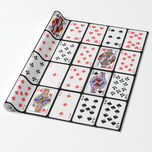 Papier Cadeau Jouer Cartes Poker Euchre envelopper cadeau
