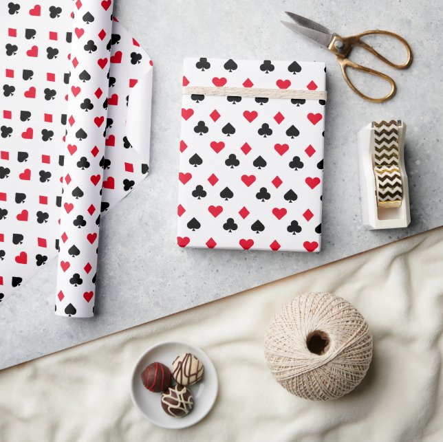 Papier Cadeau Jouer un Motif de carte (Artisanat)