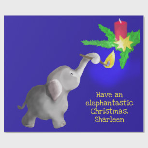 Papier Cadeau Jouet géant de Noël à l'éléphant personnalis