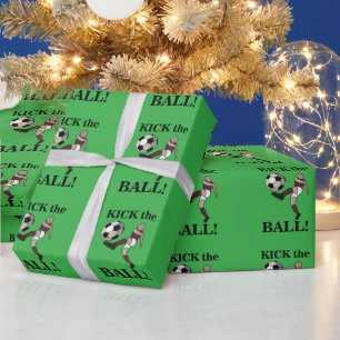 Papier Cadeau Joueur de football Coach d'anniversaire de sport