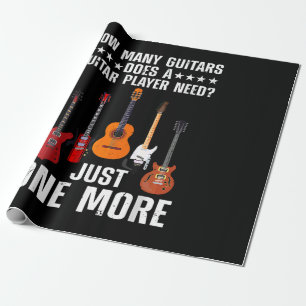 Papier Cadeau Joueur de guitare drôle Art pour hommes femmes Gui