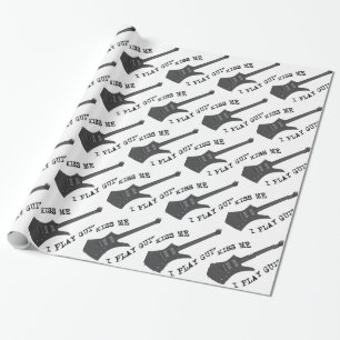 Papier Cadeau Joueur de guitare Kiss Me