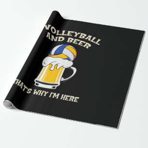 Papier Cadeau Joueur de volley-ball Volleyball Et Bière