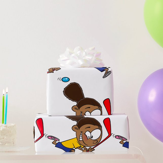 Papier Cadeau Joueuse de hockey féminin (Créateur téléchargé)