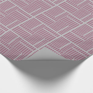 Papier Cadeau Jour de mariage, Papier à enveloppement rose-gris-