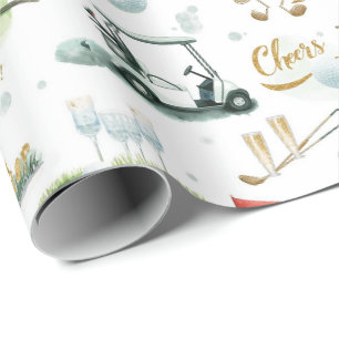 Papier Cadeau Jour des patrons pour le golfeur