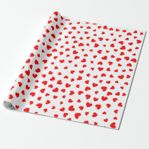 Papier Cadeau Jour des Valentines des Coeurs rouges mignons