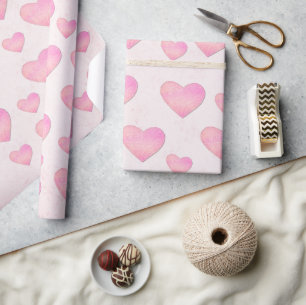 Papier Cadeau Jour des Valentines du coeur au coeur