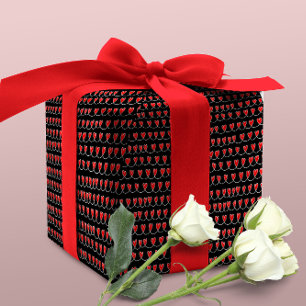 Papier Cadeau Jour des valentines Motifs des Coeurs rouges