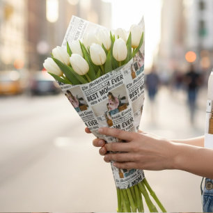 Papier Cadeau Journal personnalisé pour la fête des mères
