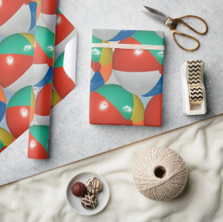 Papier Cadeau Journée d'été du beach-ball
